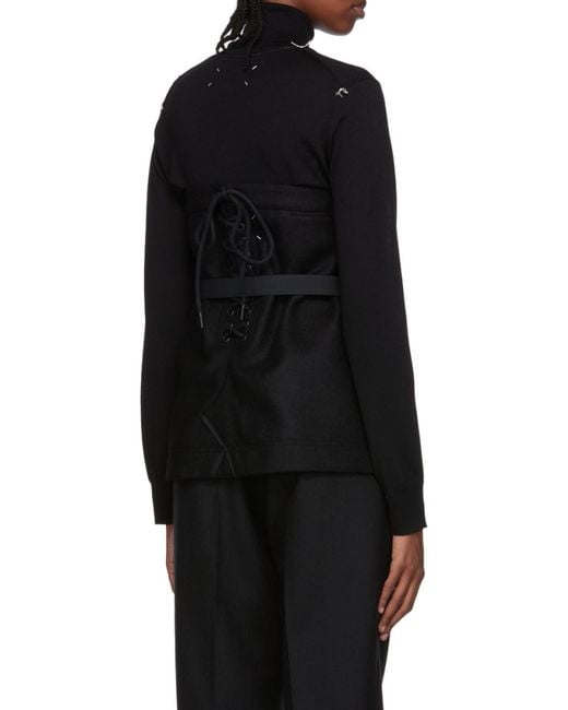Maison Margiela Black Wool Bodice