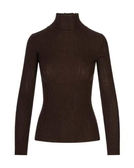 Agnona Brown Turtleneck Sweater