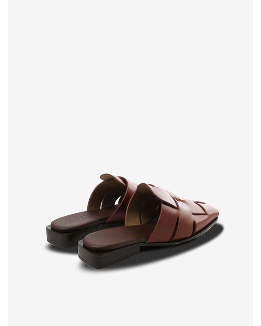 Hereu Brown Woven Mules