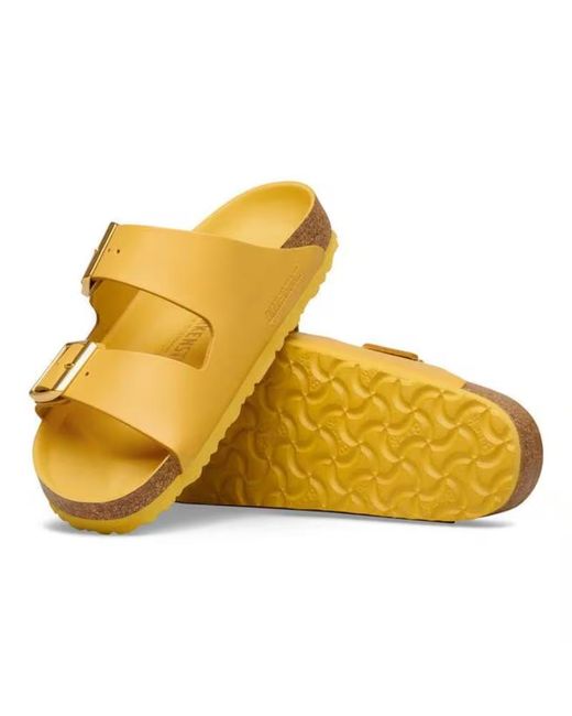 Birkenstock Yellow Arizona Buckled Slides