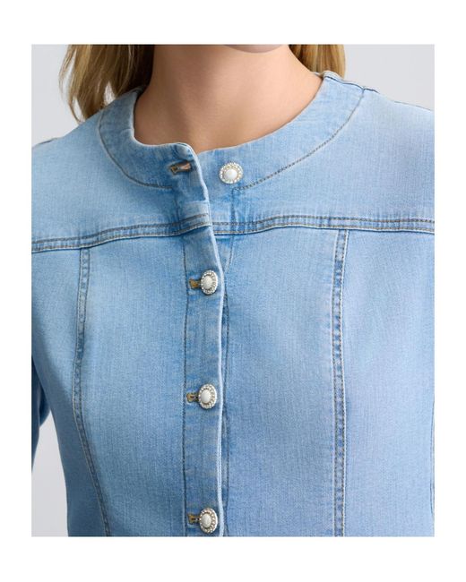 Liu Jo Blue Button-Up Denim Jacket