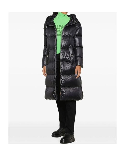 Herno Black Long-Sleeve Hooded Down Jacket