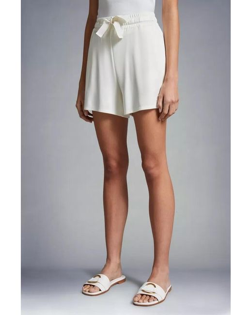 Moncler White Viscose Shorts