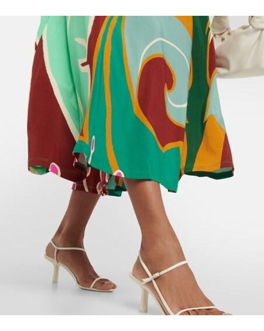 Johanna Ortiz White Printed Maxi Dress