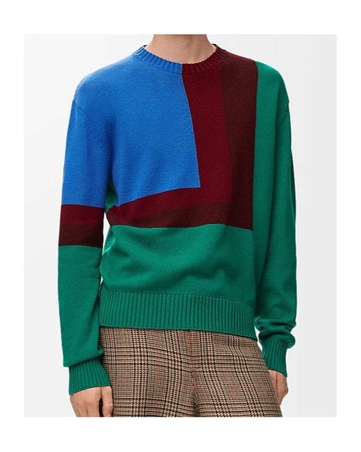 Loewe Green X Albers Homage To The Square Knitted Jumper for men