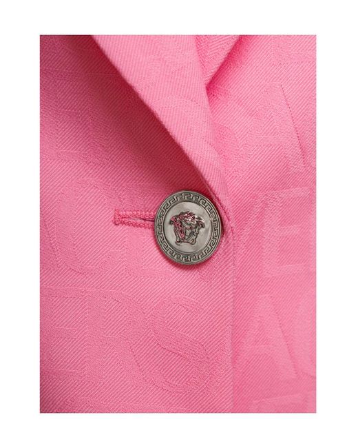Versace Pink Single Breasted Tailored Blazer