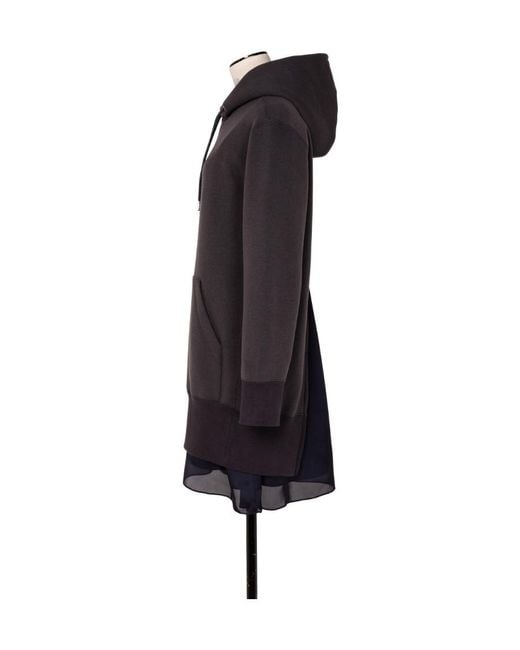 Sacai Blue Drawstring Layered Hoodie