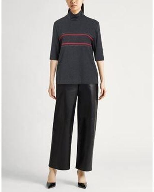 Brunello Cucinelli Blue Solid Color T-Shirt