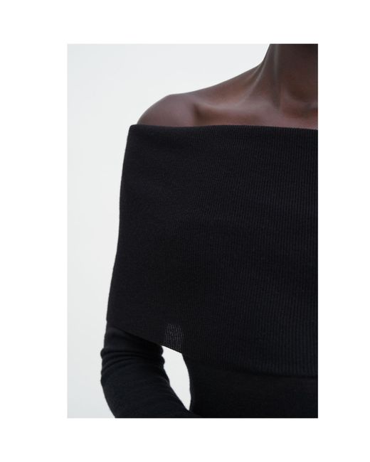 Filippa K Blue Off-Shoulder Top