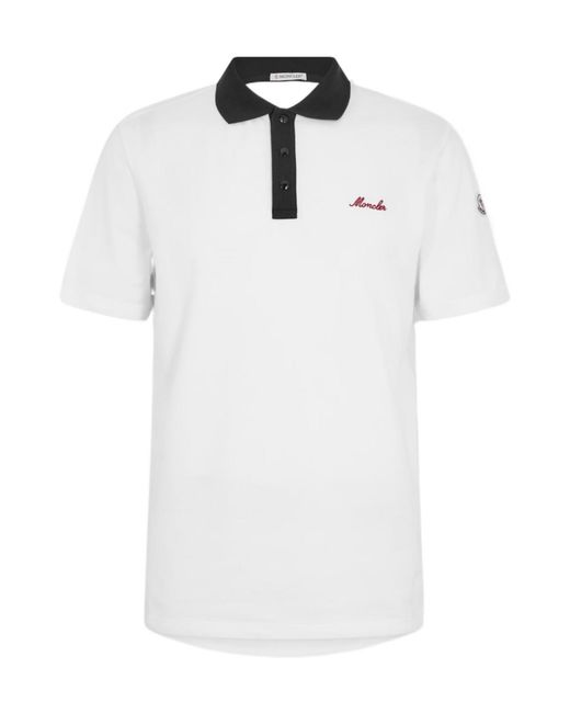 Moncler White Cc Polo Sn62 for men