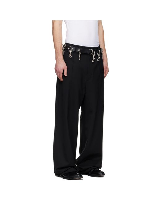 Vetements Black Casual Pants With Belt Loops for men