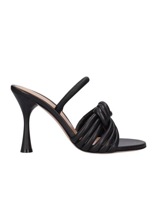Gianvito Rossi Black High-Heeled Slippers