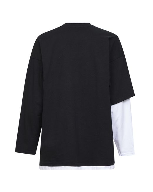 PDF CHANNEL Black Pdf Blade Layered Long Sleeve T-Shirt for men