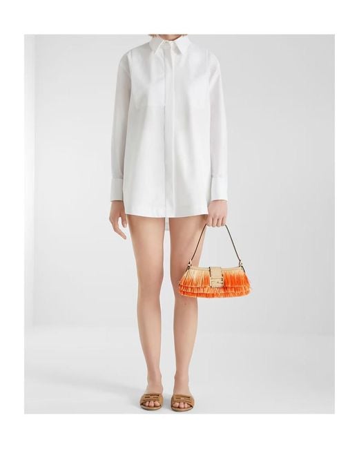 Fendi Orange Baby B Shoulder Bag