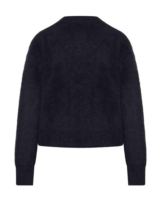 Lisa Yang Blue Long-Sleeve Knit Cardigan