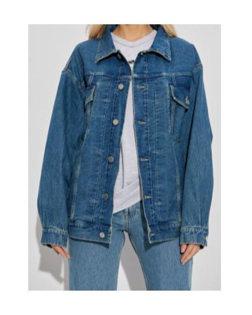 Vetements Blue Button-Fastening Flap-Pocket Denim Jacket