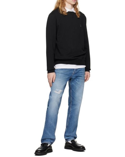 Boss Black Cotton Sweater for men