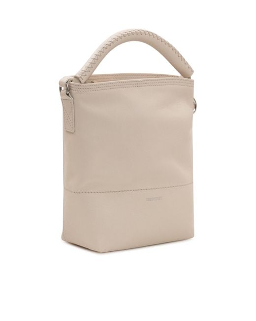 Burberry White B Clip Bucket Bag