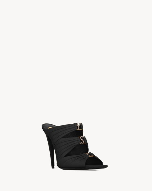 Saint Laurent Black Emilie Mule Sandal