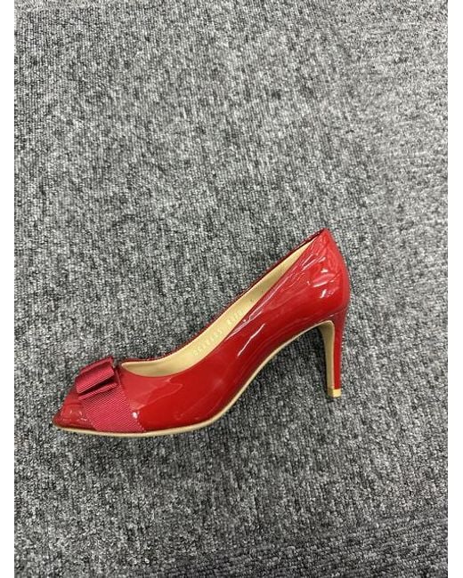 Ferragamo Red Logo High Heels