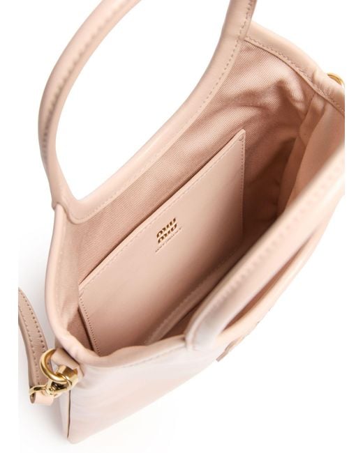 Miu Miu Natural Mini Ivy Soft Leather Bag