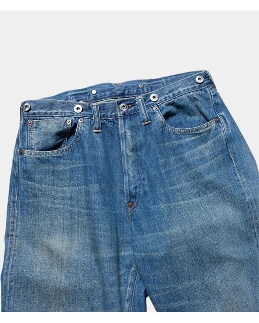 A.PRESSE Blue No 2 Washed Straight-Leg Jeans for men