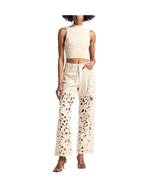 Rag & Bone Natural Plain Colour Denim Trousers