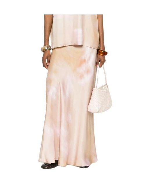 Fabiana Filippi Pink Printed Twill Skirt