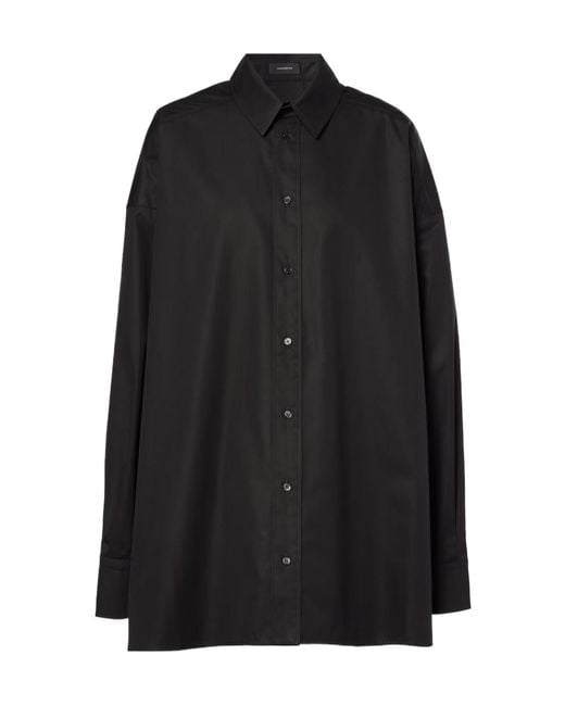 Wardrobe NYC Black Pointed Collar Long-Sleeved Shirt