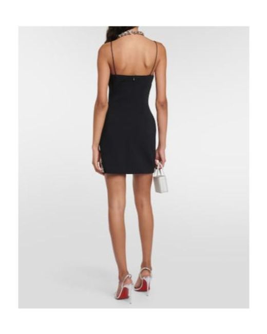 David Koma Black Chain-Embellished Minidress