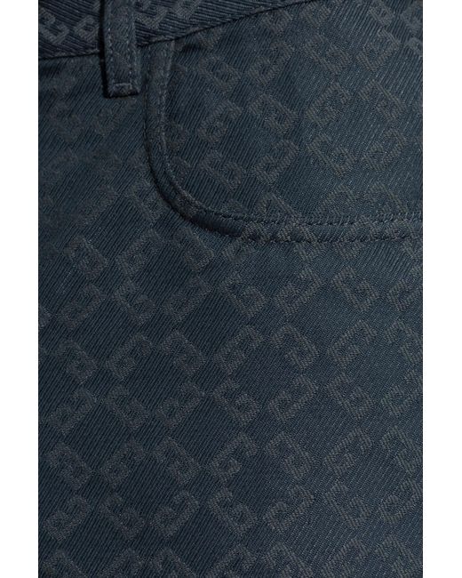 Givenchy Blue Monogram Straight-Leg Jeans for men