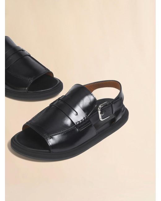 Marni Black Loafer Sandals for men