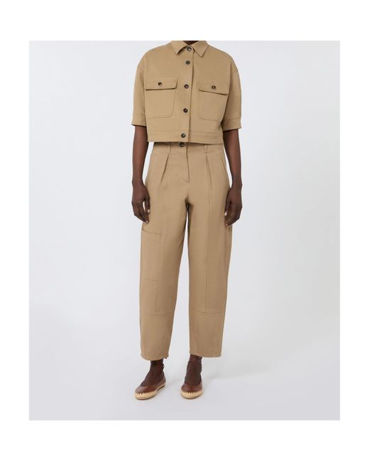 Max Mara Natural Cotton Cropped Jacket