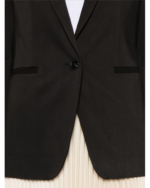Dondup Black Twill Cotton-Blend Blazer