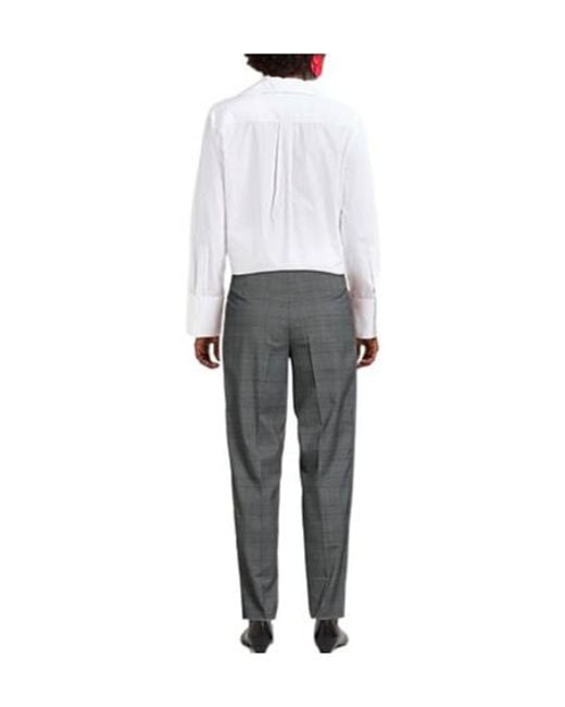 Max Mara Gray Casual Slim-Fitting Trousers