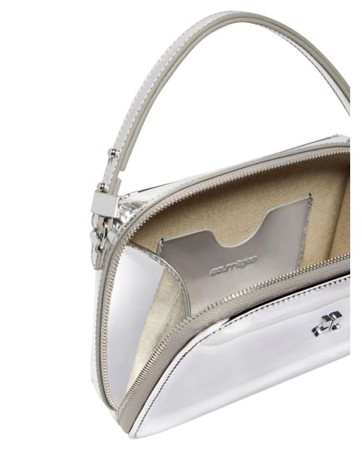 Courreges White Courrèges Cloud Chained Logo Plaque Shoulder Bag