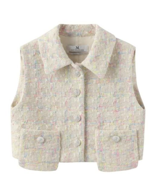 Marissa Chiara Natural Sleeveless Vest