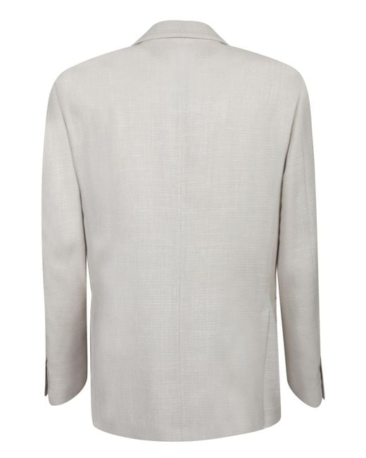 Lardini Gray Two-Button Textured Blazer for men