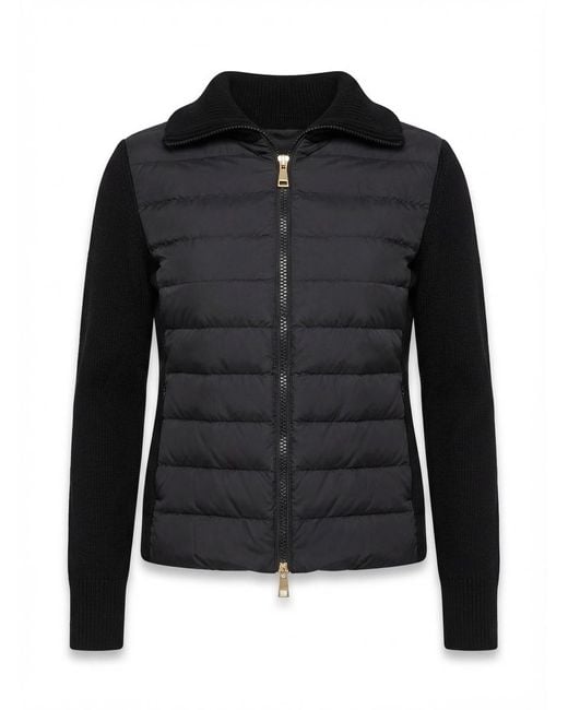 Moncler Black Padded Zip-Up Padded Jacket