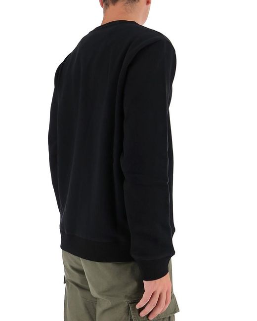 Valentino Black Round Collar Vltn Printed Sweatshirt for men