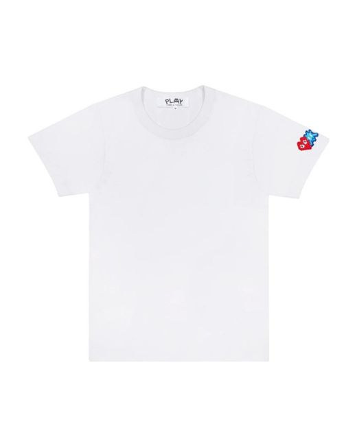 COMME DES GARÇONS PLAY White Comme Des Garçons Play Logo Patch Crewneck T-Shirt for men