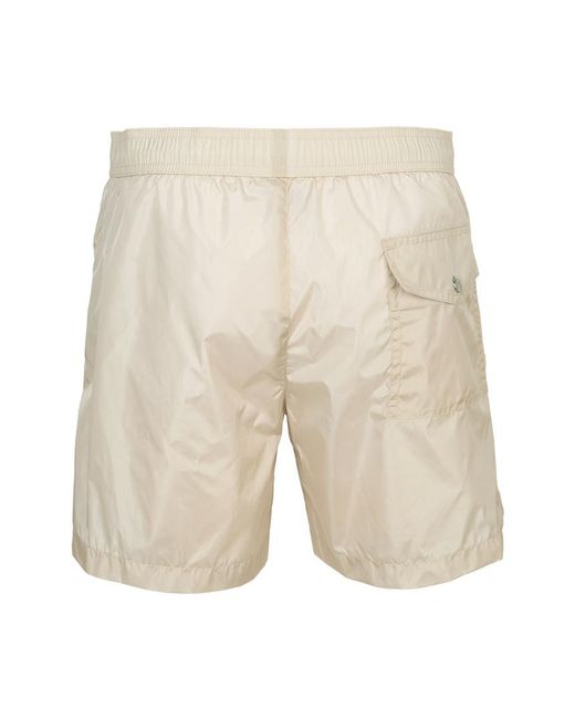 Moncler Natural Drawstring Swim Trunks for men