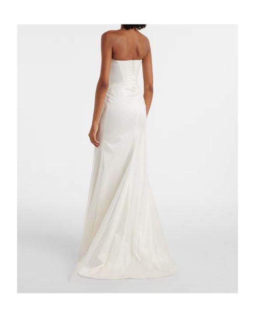 Vivienne Westwood White Bridal Nova Reha Tulle And Satin Gown