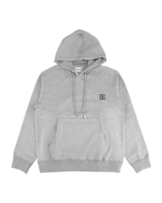 Wooyoungmi Gray Long-Sleeved Hooded Hoodie for men