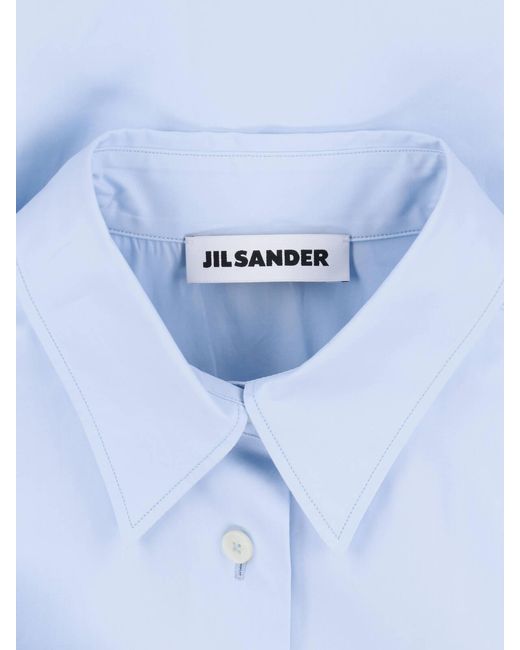 Jil Sander Blue Lightweight Poplin Shirt
