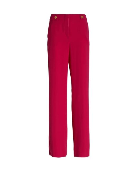 Giorgio Armani Red Wide-Leg Trousers