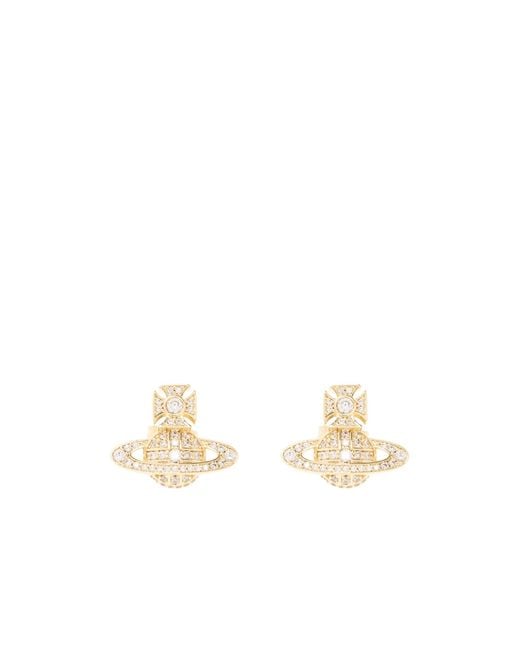 Vivienne Westwood White Orb Embellished Earrings