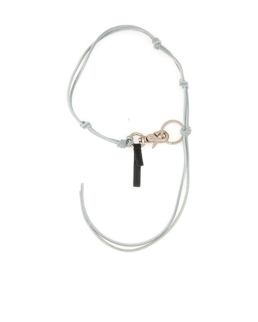 Our Legacy White Leather Key Holder for men