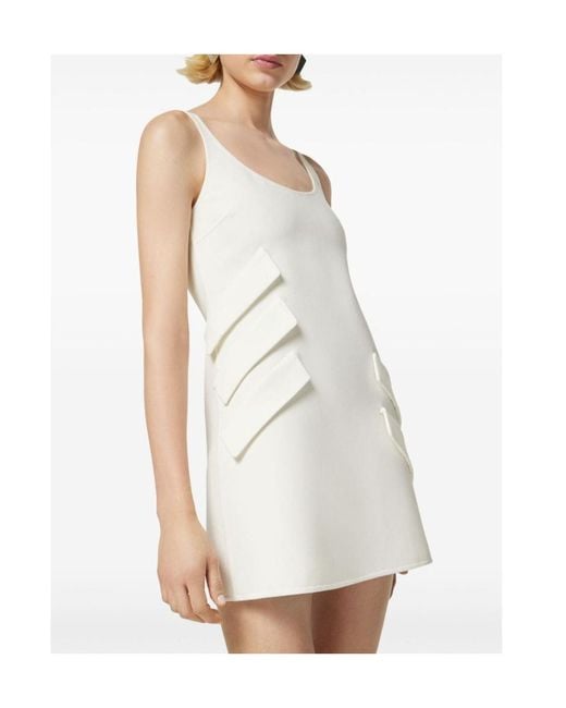 Versace White Sleeveless Mini Dress