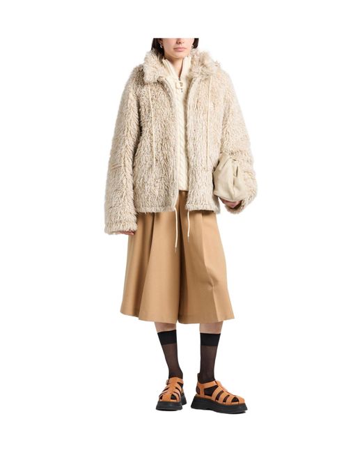 Marni White Hooded Teddy Jacket